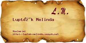 Lupták Melinda névjegykártya