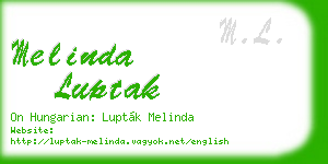 melinda luptak business card
